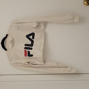FILA crop top women's long-sleeved shirt